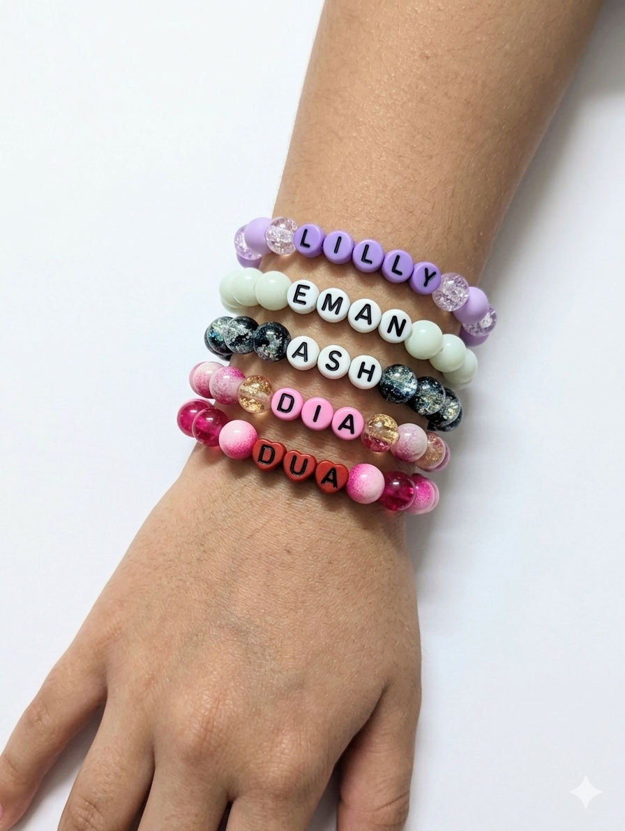 Poly Chromic Personalized Name Bracelet
